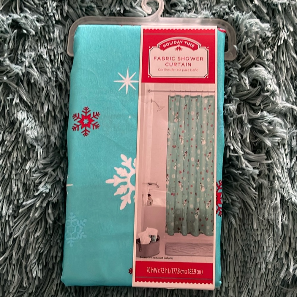 New in packaging winter shower curtain